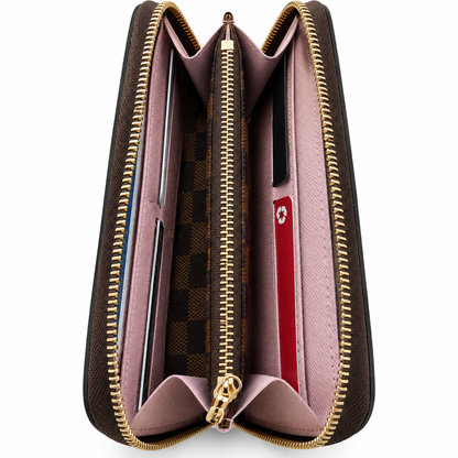 Louis Vuitton Damier Ebene Zippy Wallet – Brown Zip-Around Long Wallet